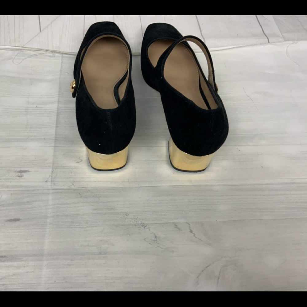 Tory Burch Black Suede Maryjane Shoes. Sz 6M - Picture 3 of 5